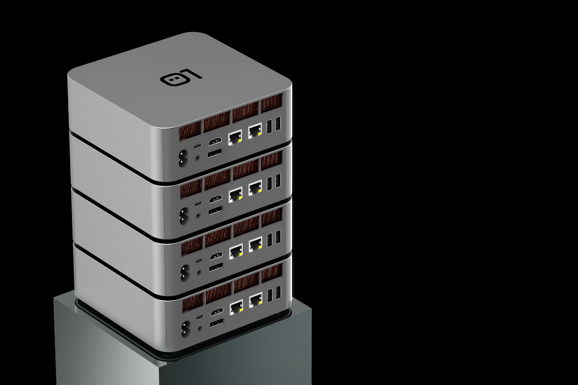 Four-node stack · Rear