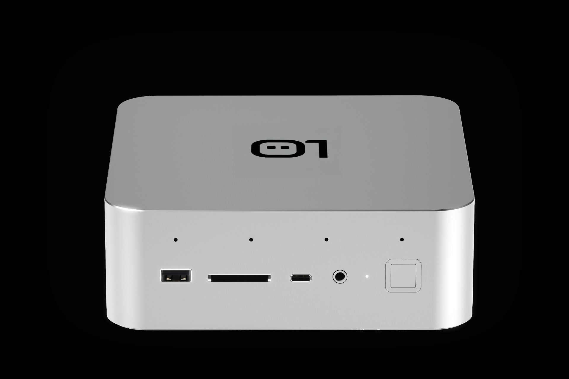 Front I/O · USB-A · SD · USB-C · 3.5mm · Fingerprint
