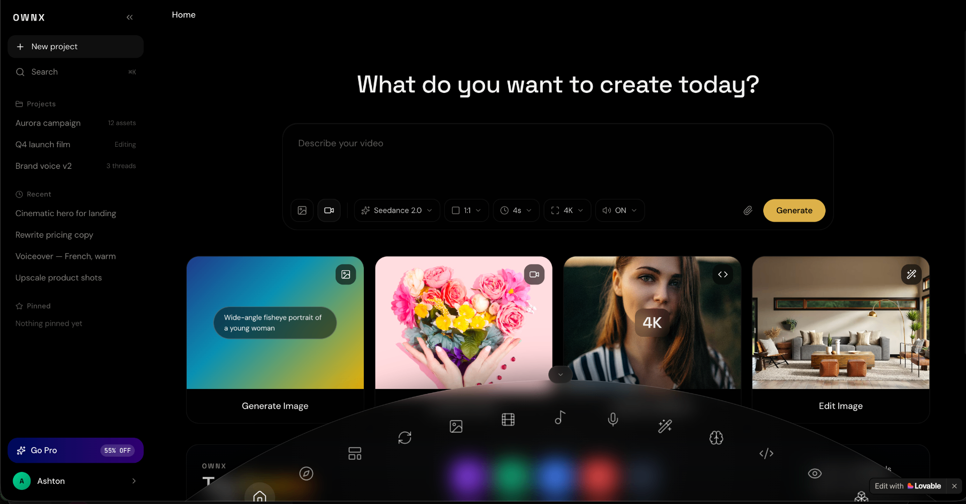 OwnAI multimodal workspace with model, GPU and privacy controls
